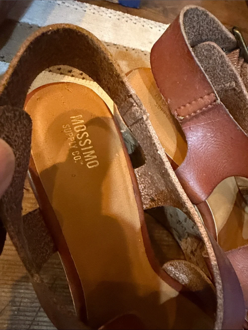 Mossimo Supply Co. Tan Cork Wedge Sandals